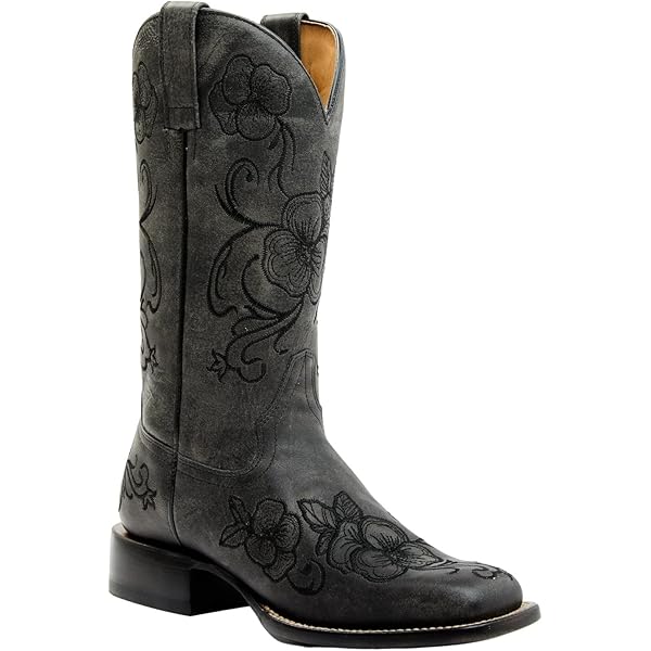 Amazon.com | ROPER Womens Riley Scroll Embroidered Square Toe